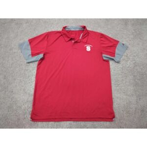 Stanford Cardinal‎ Polo Shirt Mens XL Russell Athletic Red Football
